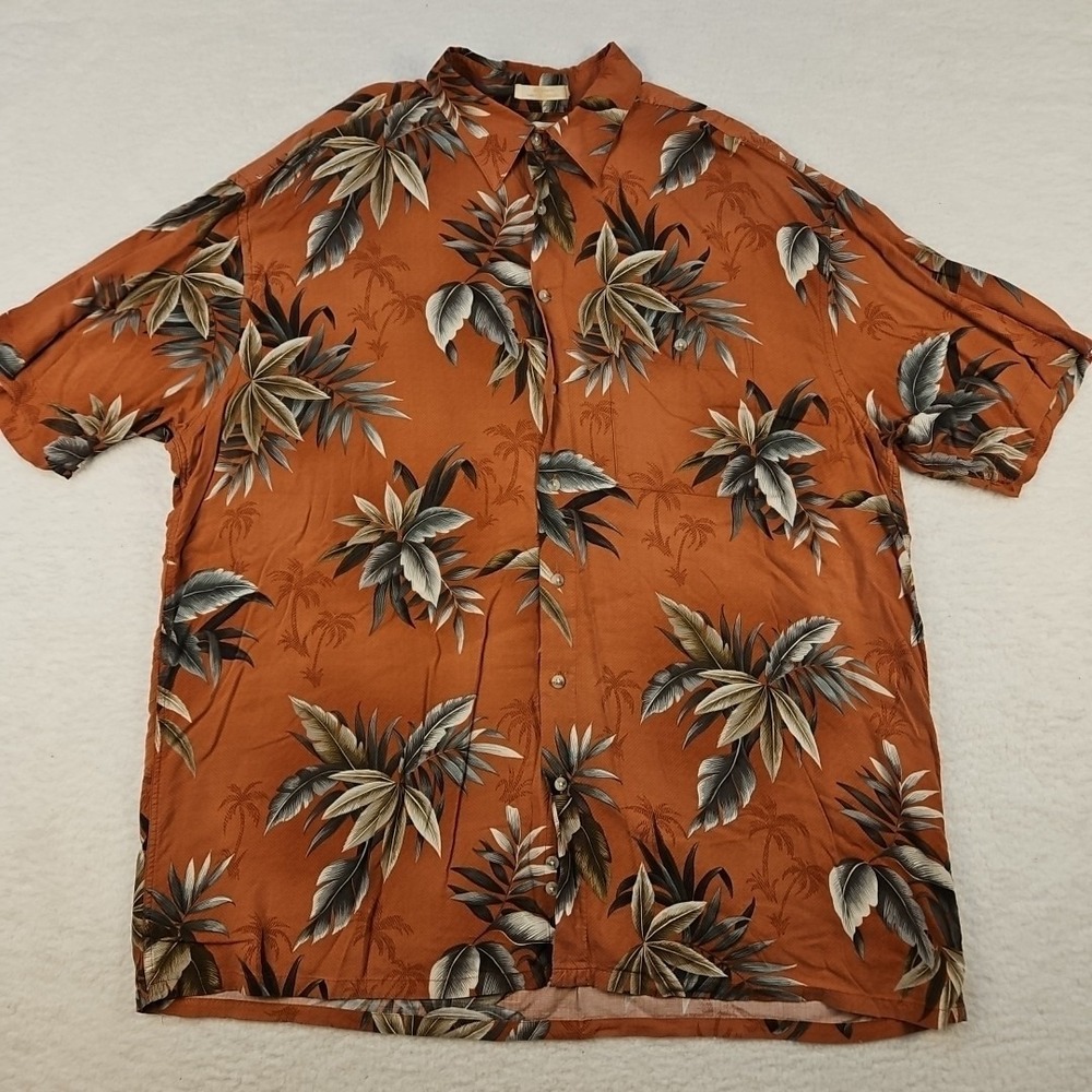 Campia Moda Mens Hawaiian Camp Aloha Shirt XXLT Multicolor Floral 100% Rayon